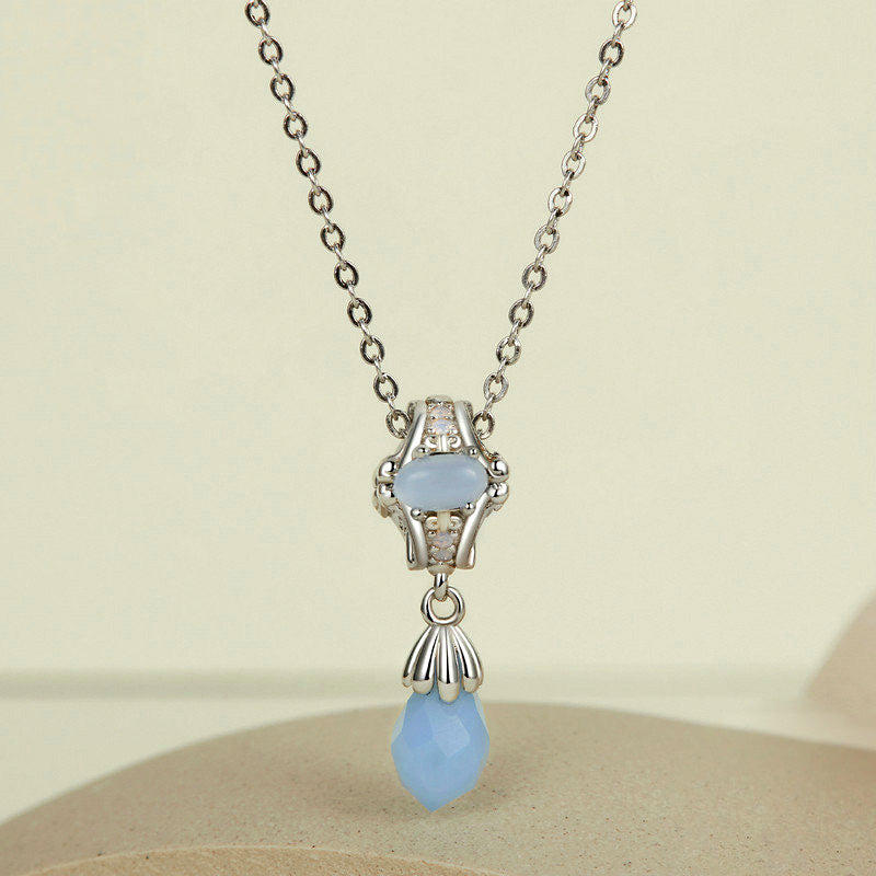 Gnoce Vintage Blue Water Drop Pendant Dangle Charm_3