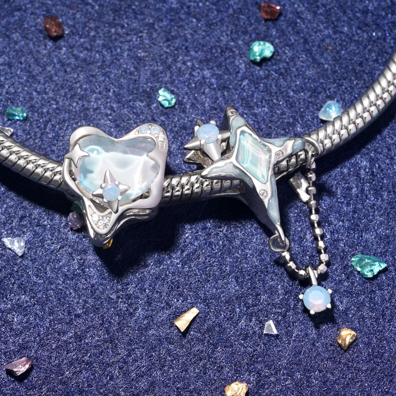 Gnoce Sparkling Love Heart Charm_3