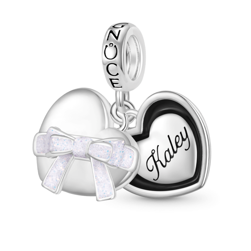 Gnoce Heart Gift Box Engravable Pendant Dangle Charm_1
