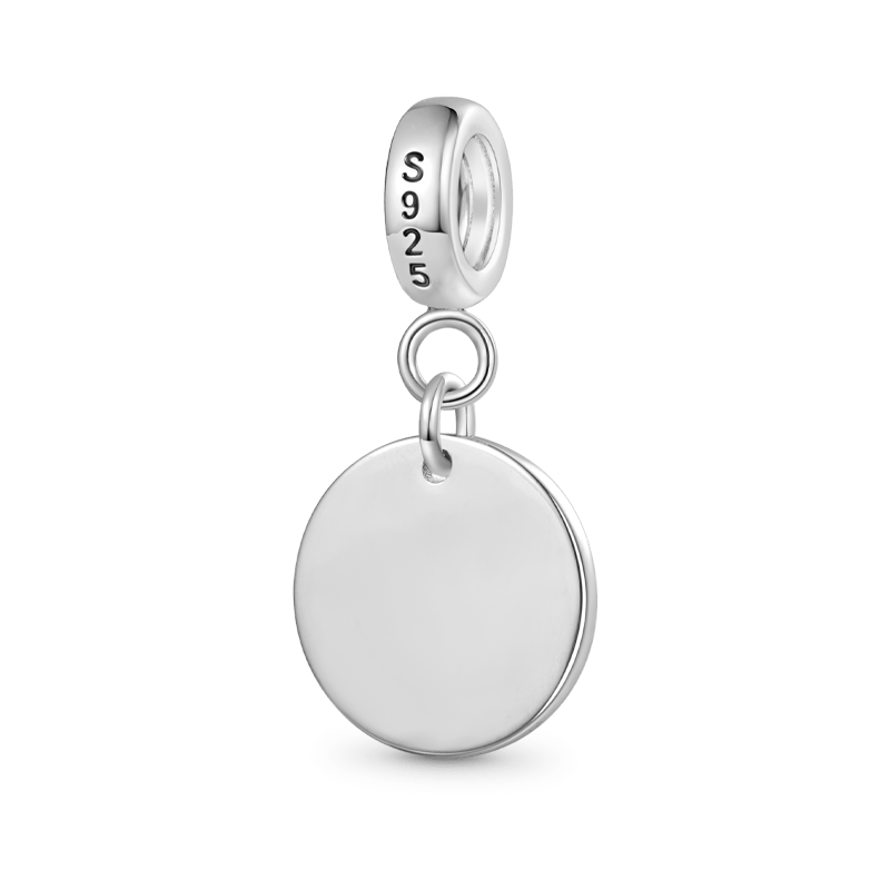 Gnoce Cute Pet Paw Print Engravable Disk Pendant Dangle Charm_3