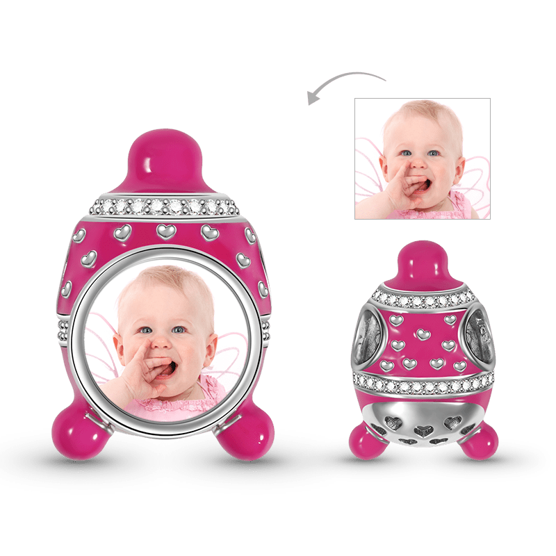 Baby Hat Personalized Photo Charm Bead Sterling Silver_1