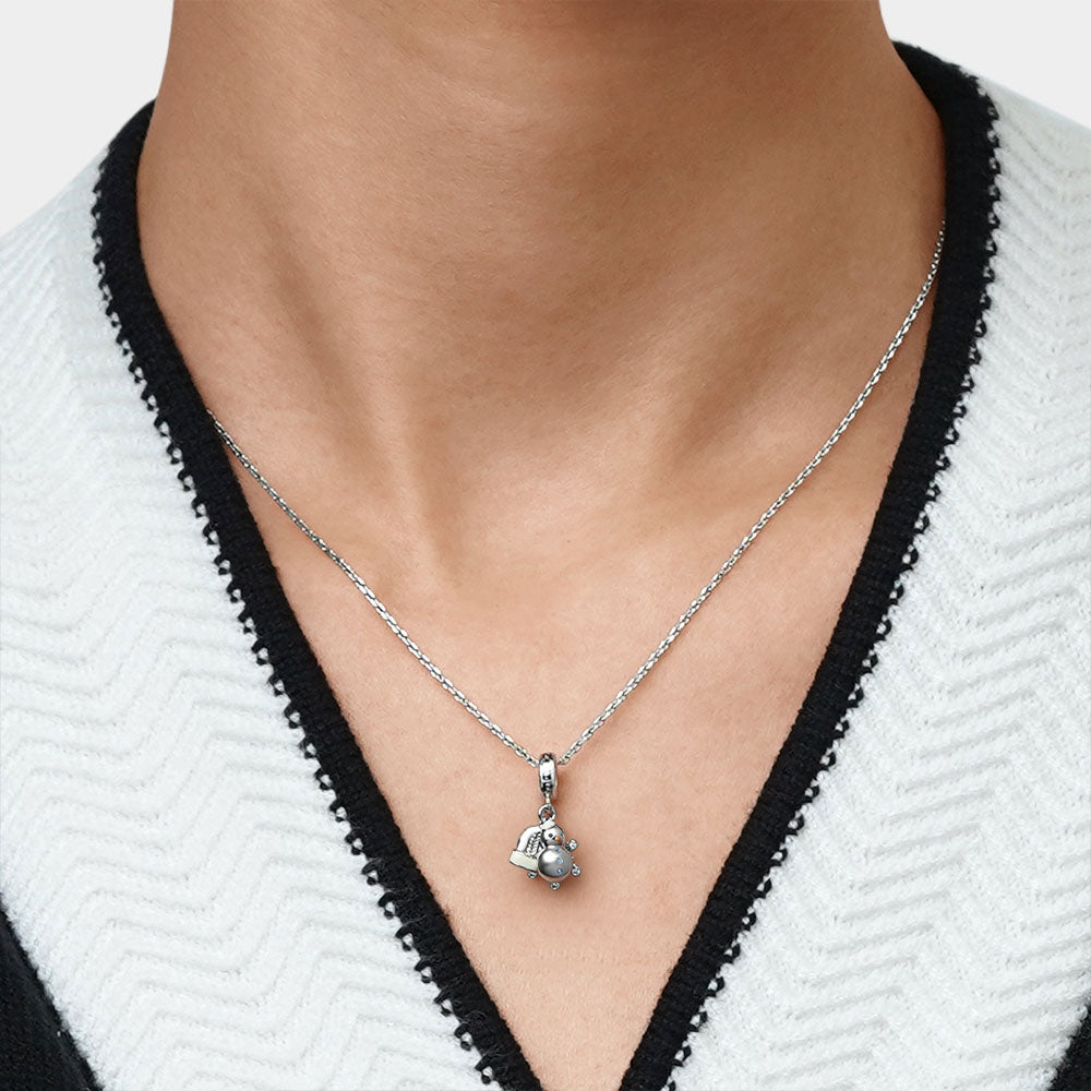 Gnoce Glove, Snowman & Snowflakes Winter Triple Pendant Dangle Charm_5