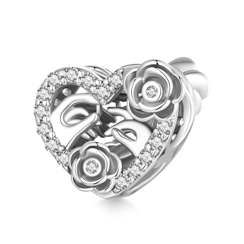 Gnoce Love Heart Rose Charm_1