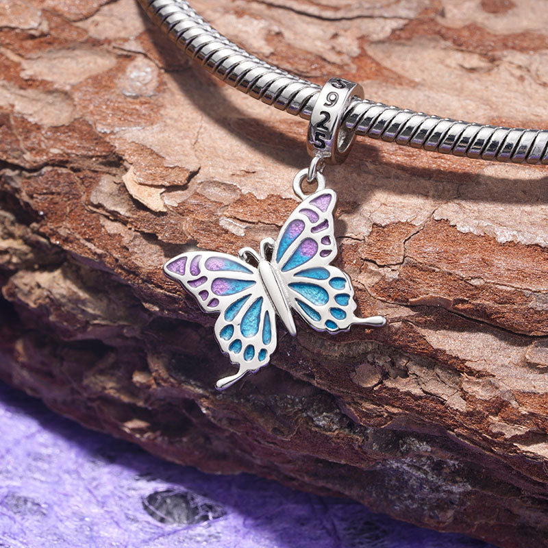 Gnoce Blue-violet Butterfly Pendant Dangle Charm_3