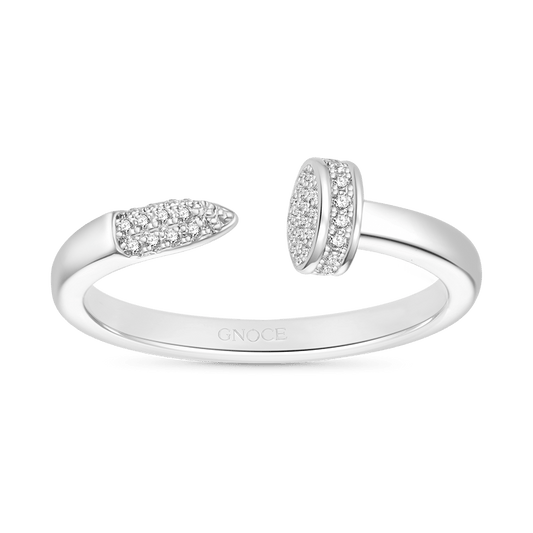 Gnoce Adjustable Diamond Nail Cuff Ring_1