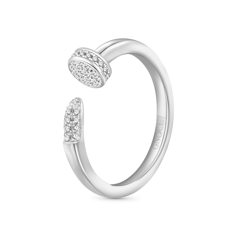 Gnoce Adjustable Diamond Nail Cuff Ring_2