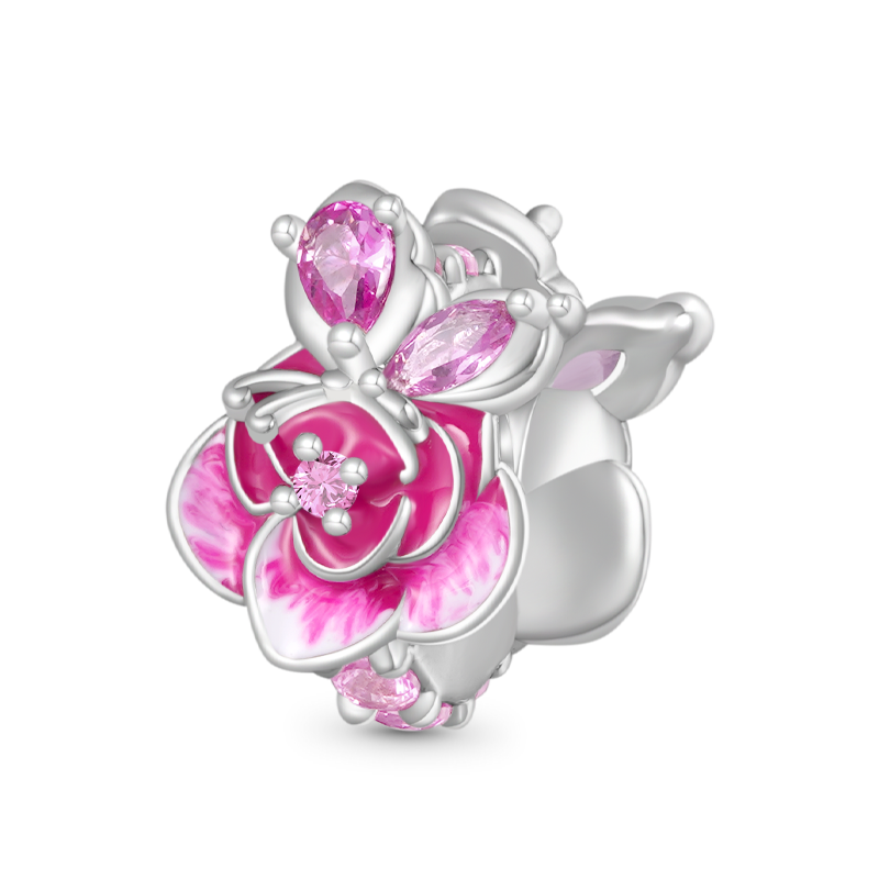 Gnoce Pink Roses Stopper Charm_1