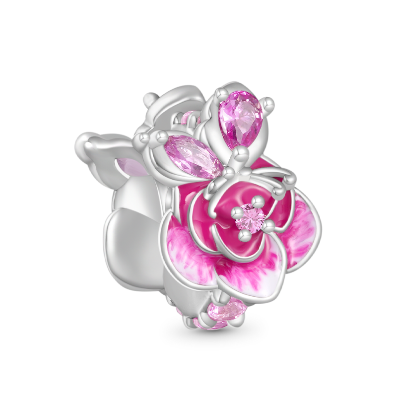 Gnoce Pink Roses Stopper Charm_2