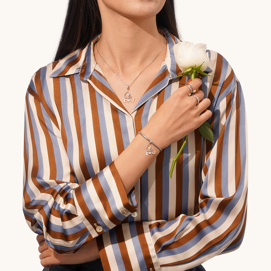 Gnoce Valentine Letter Love Heart Pendant Dangle Charm_3