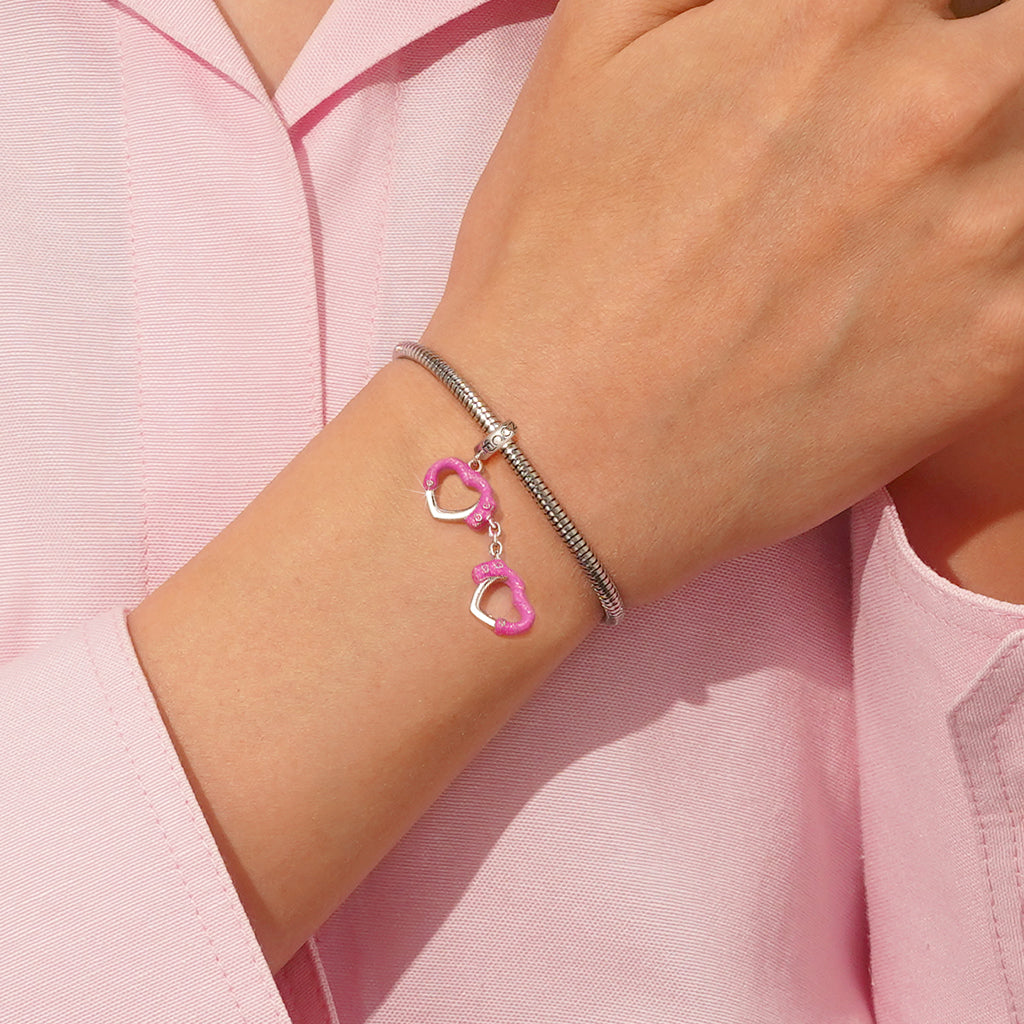 Gnoce Pink Love Handcuffs Pendant Dangle Charm_6