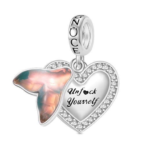 Gnoce "Unfack yourself" Love Fish Tail Pendant Dangle Charm_1