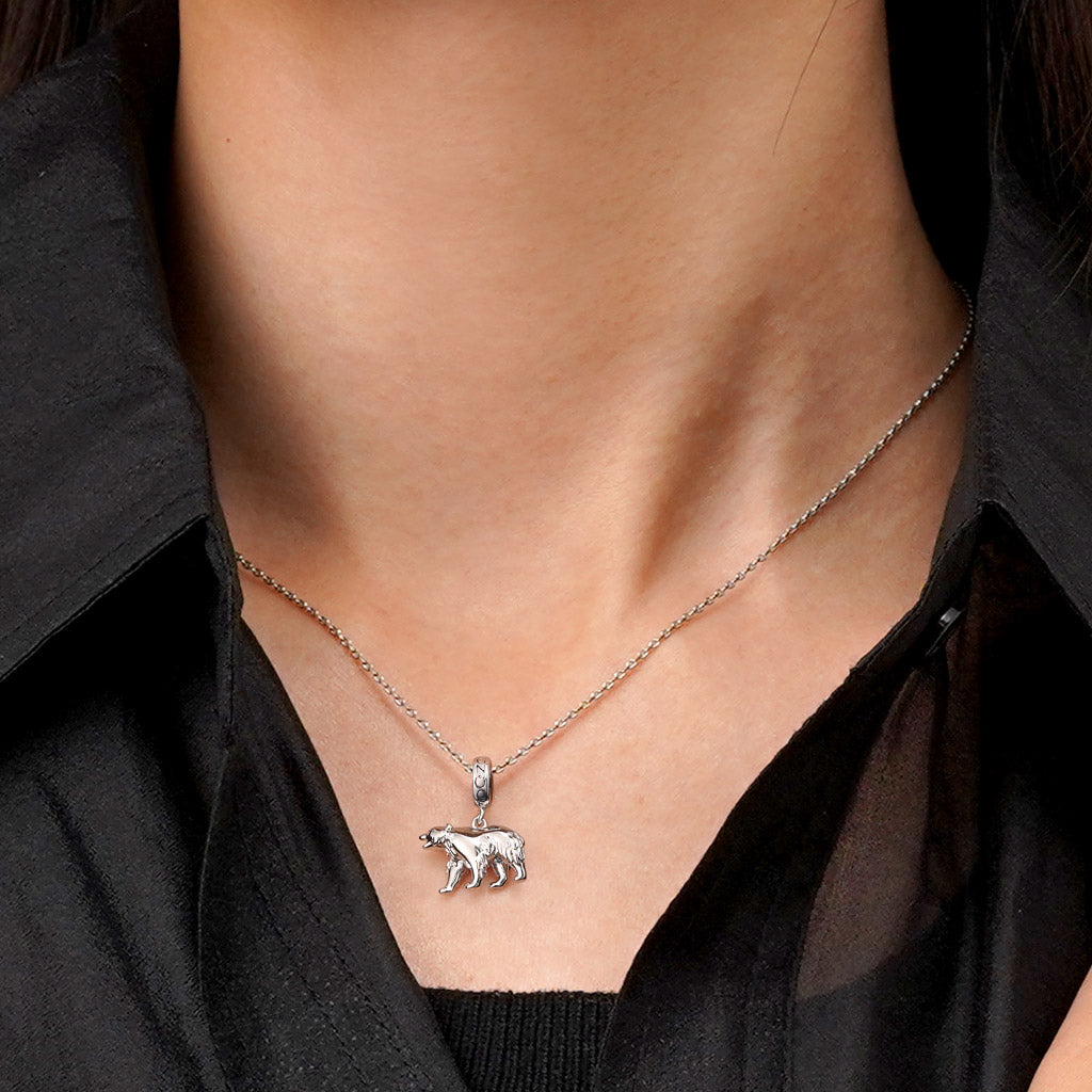 Gnoce Grizzly Bear Pendant Dangle Charm_5