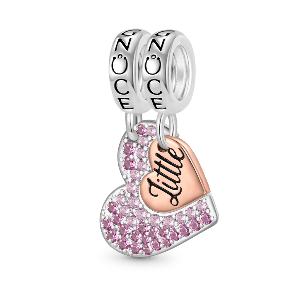 Gnoce "Big Little" Love Stitching Pendant Dangle Charm_1