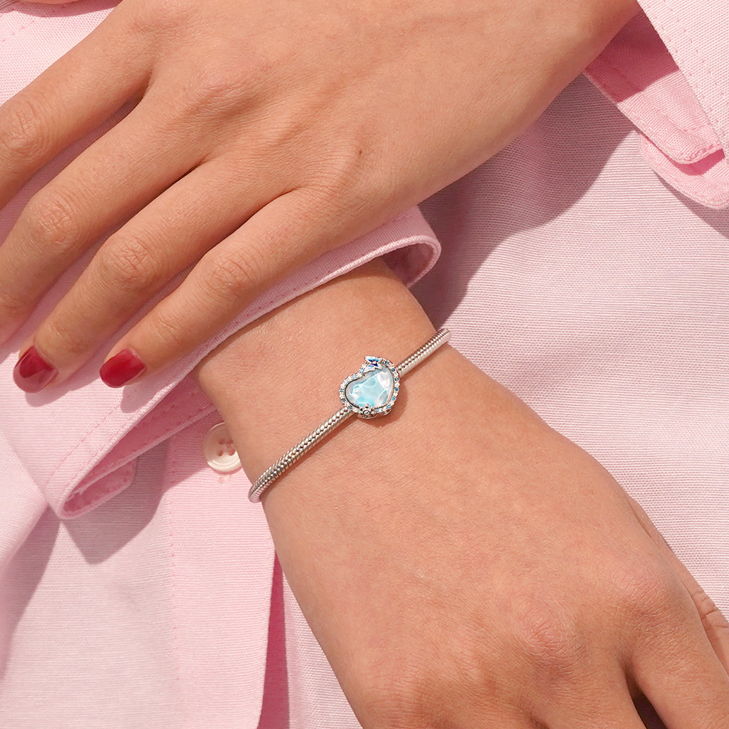 Gnoce Snowflake Water Ripple Love Heart Charm_5