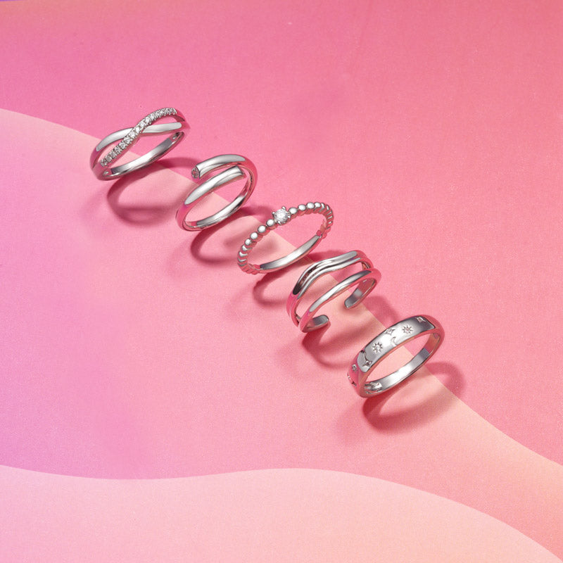 Gnoce Shine Star Band Ring_3