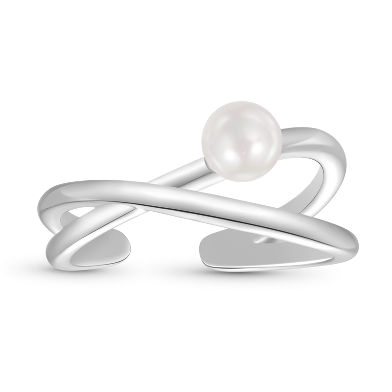 Gnoce Cross Wrap Pearl Band Ring_1