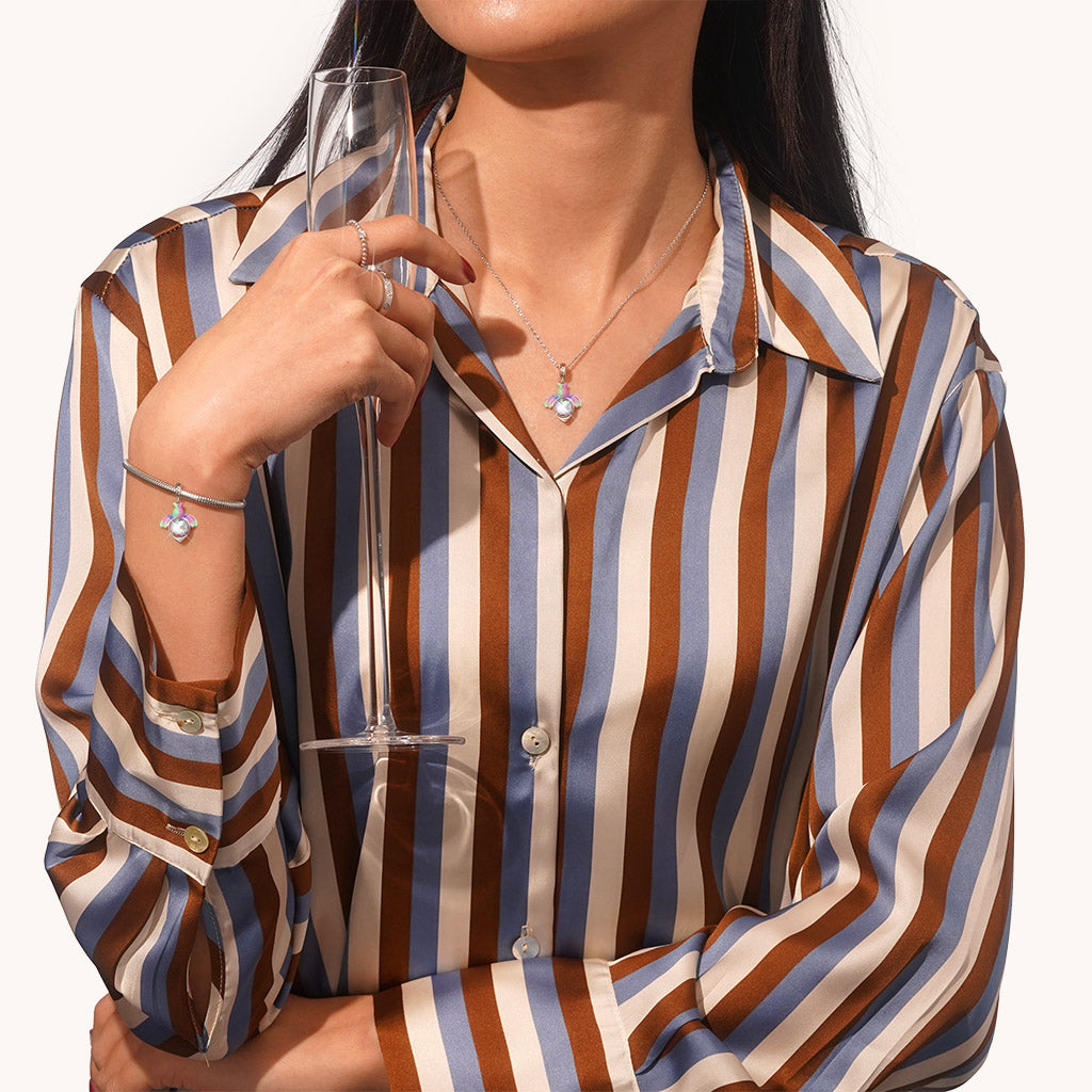 Gnoce Bee Daisy Colorful Pendant Dangle Charm_4