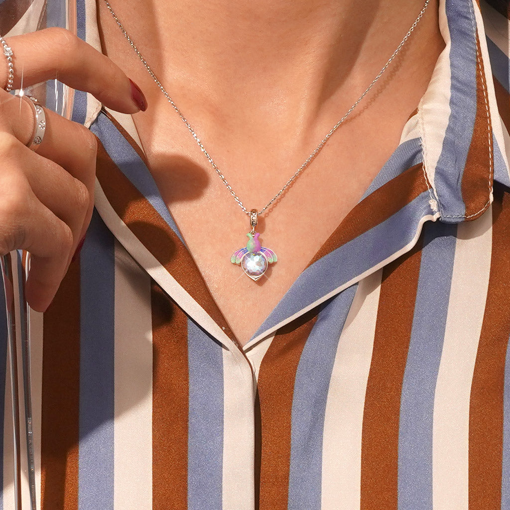 Gnoce Bee Daisy Colorful Pendant Dangle Charm_5