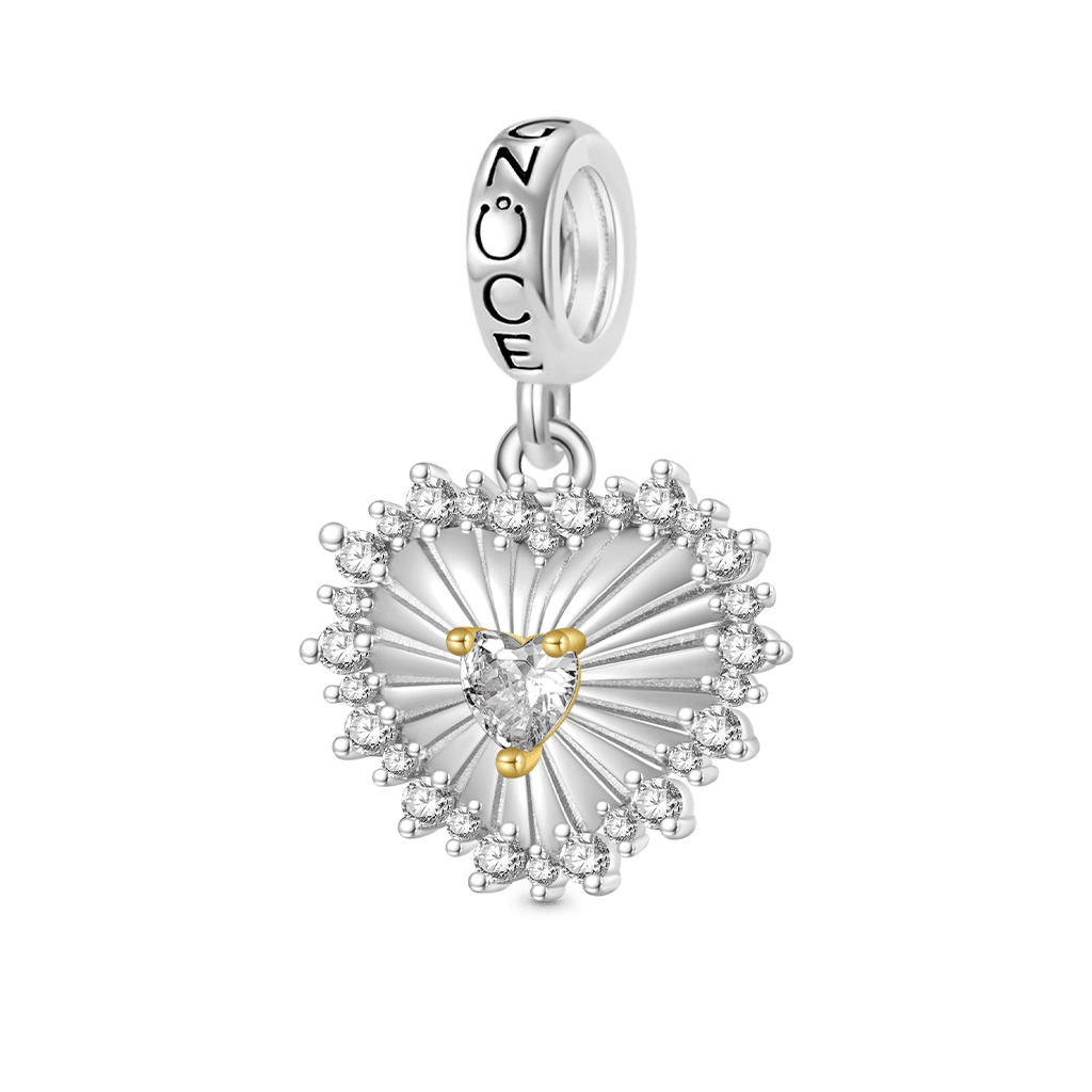 Gnoce Vintage Love Heart Pendant Dangle Charm_1