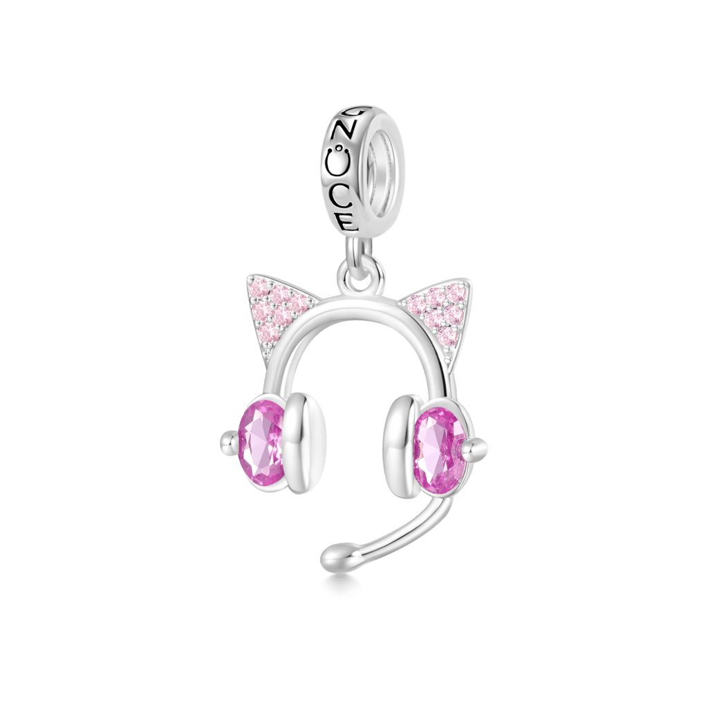 Gnoce Cat Headphone Pendant Dangle Charm_1