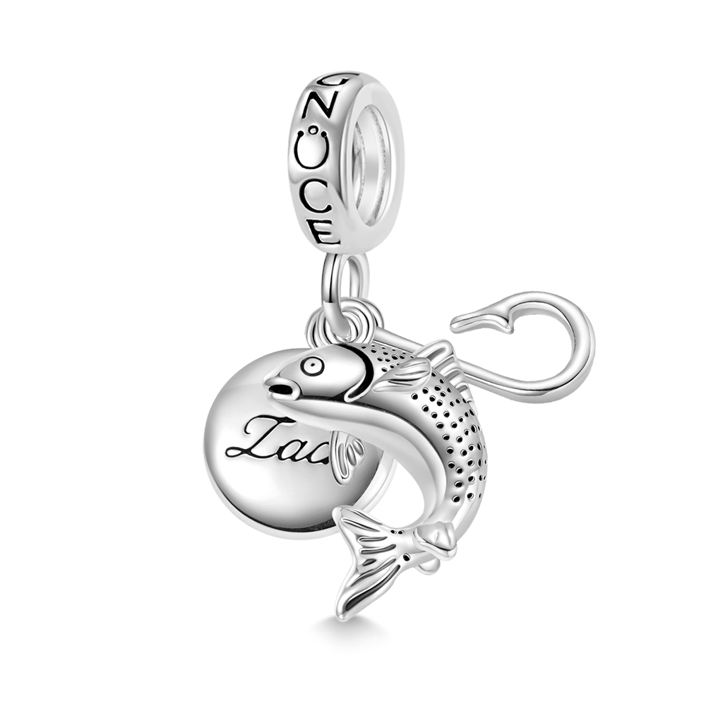 Gnoce Engravable Fish Plate & Fish Hooks & Fish Pendant Dangle Charm_1