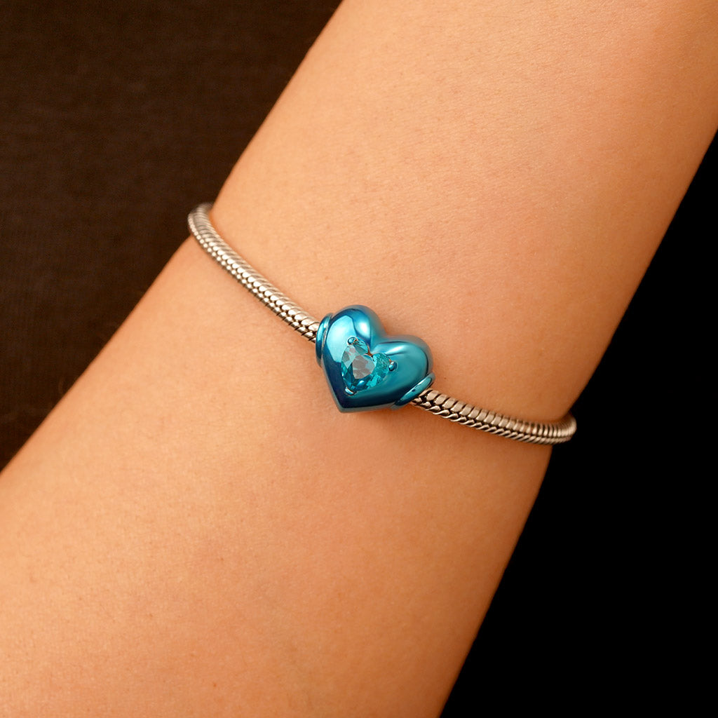Gnoce Sea ​​Blue Candy Heart Charm_5