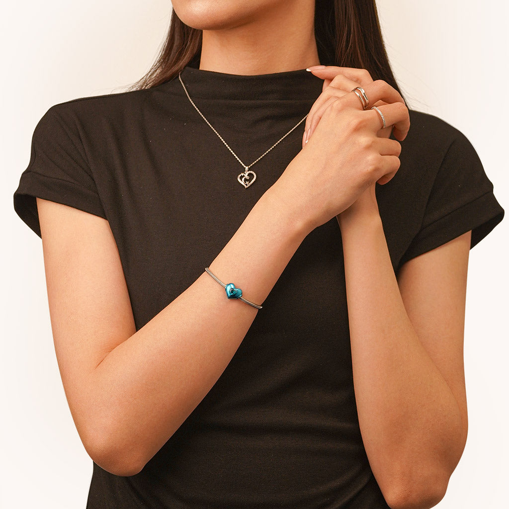 Gnoce Sea ​​Blue Candy Heart Charm_4