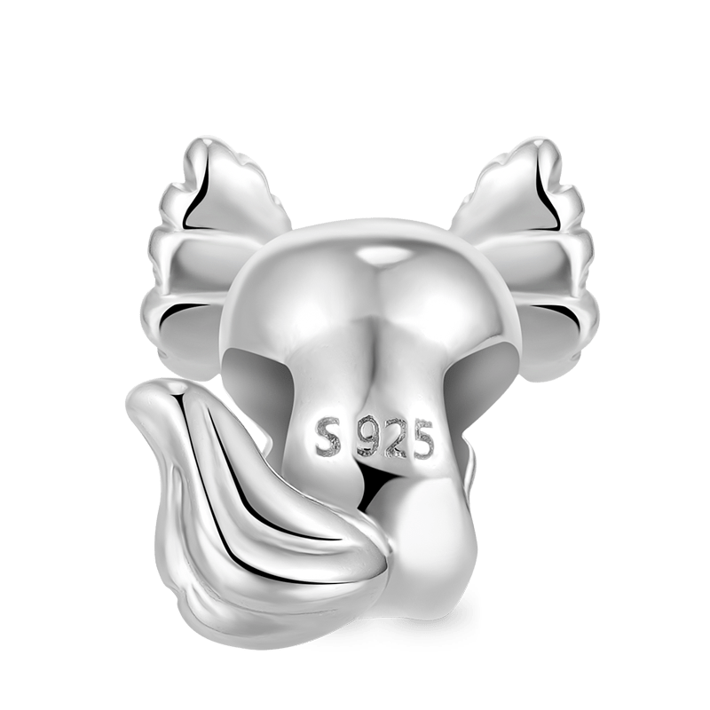 Mexican Axolotl Embraces Heart Gemstone Charm Bead Sterling Silver_2