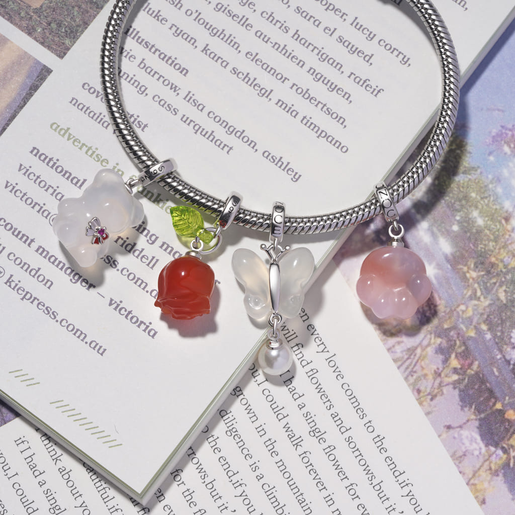 Gnoce Chalcedony Cat Claw Pendant Dangle Charm_3