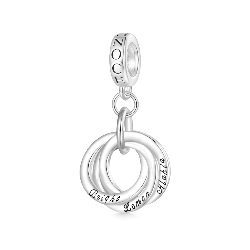 Gnoce Engravable Circle Pendant Dangle Charm_1