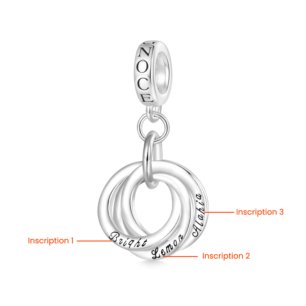 Gnoce Engravable Circle Pendant Dangle Charm_3