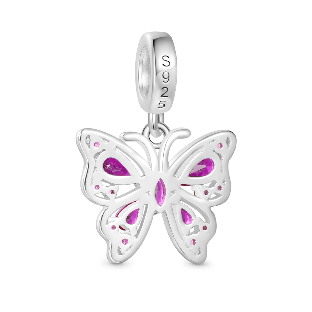 Gnoce Pink Butterfly Pendant Dangle Charm_2