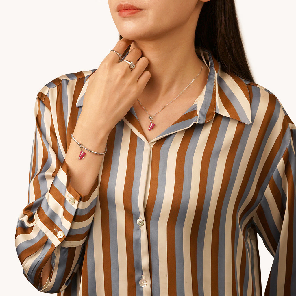 Gnoce Cheerleading Barbie Pink Amplifier Pendant Dangle Charm_4