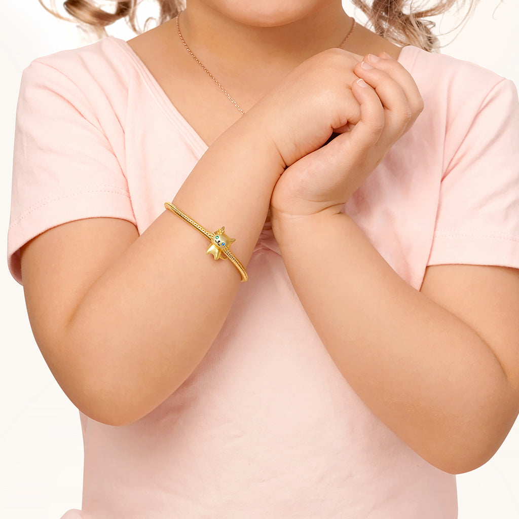 Cat Charm Bead Sterling Silver 18K Gold Plated_3