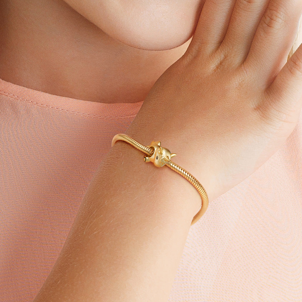 Unicorn Charm Bead Sterling Silver 18K Gold Plated_4