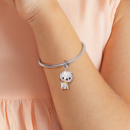 Gnoce Bichon Puppy Pendant Dangle Charm Sterling Silver_4