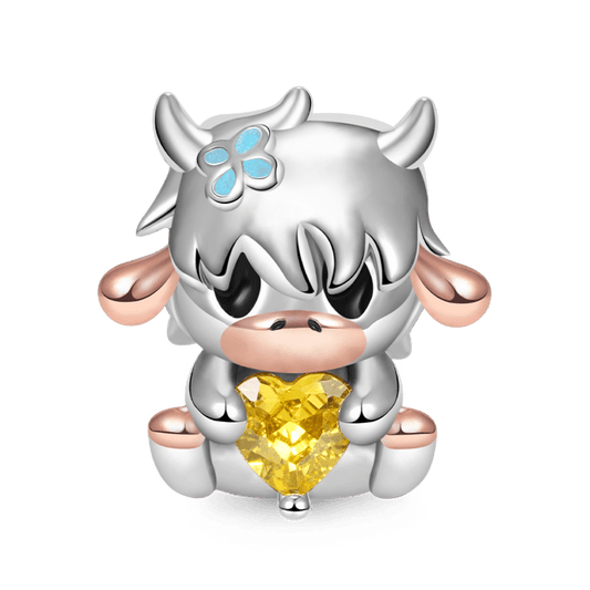 Yak Embraces Heart Gemstone Charm Bead 925 Sterling Silver_1