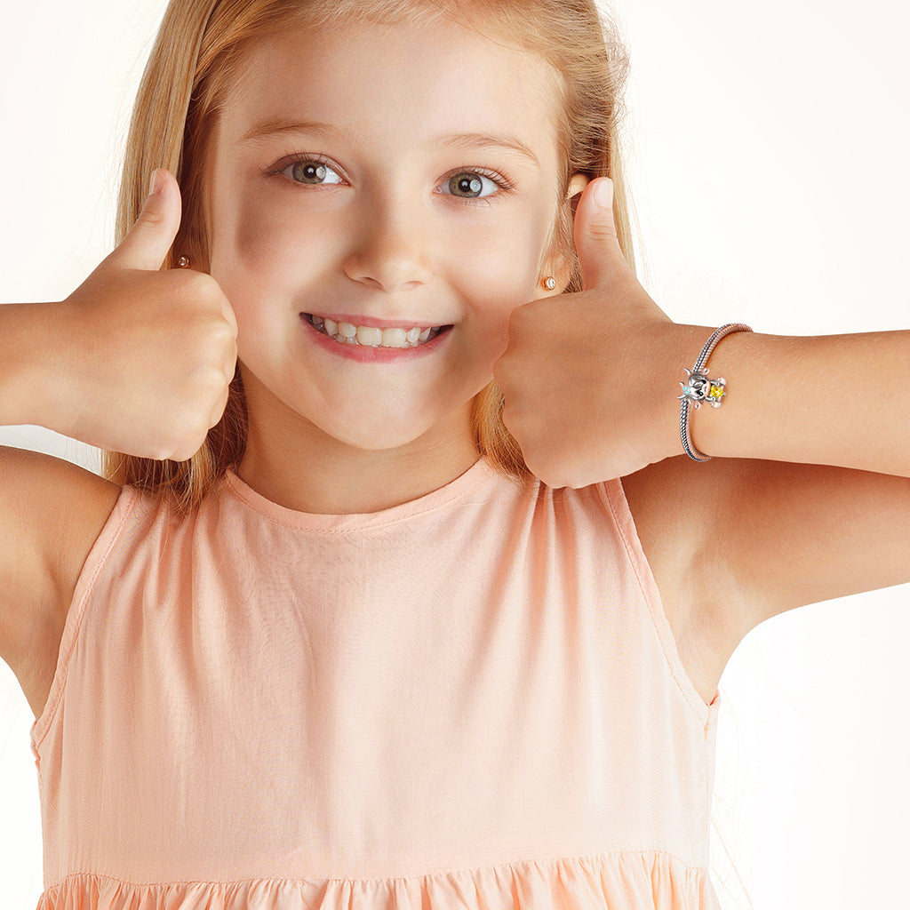 Yak Embraces Heart Gemstone Charm Bead 925 Sterling Silver_3