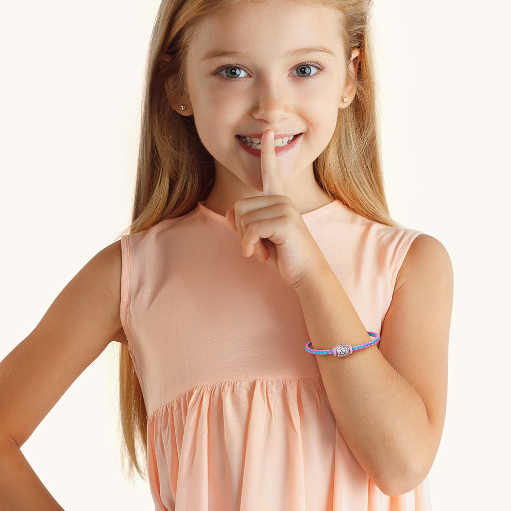 Gnoce Blue Pink Basic Bracelet with 2 Pieces of Stoppers_4