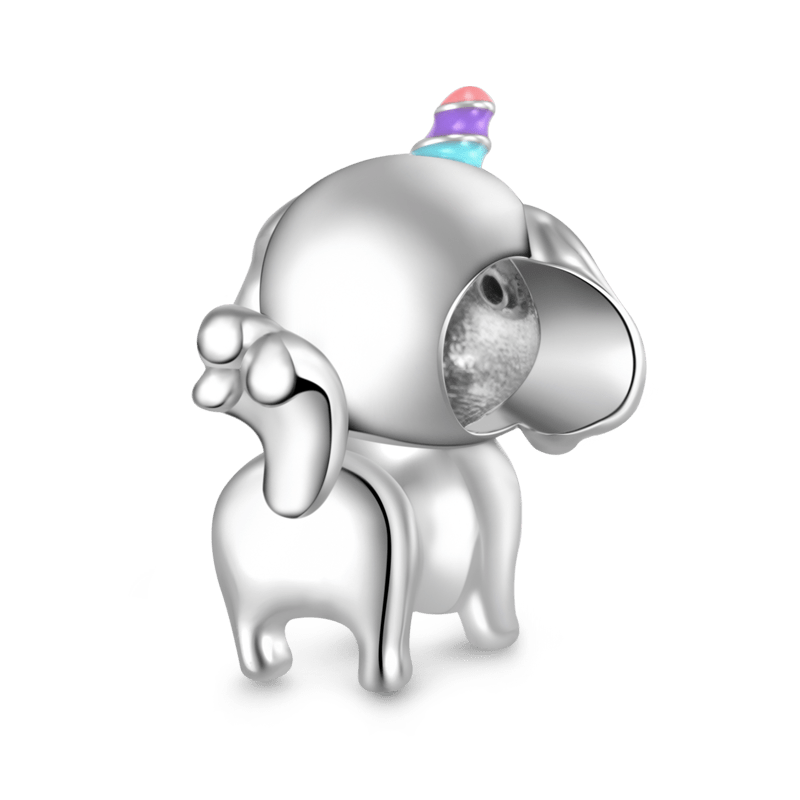 Gnoce Unicorn Dog Embraces Heart Gem Charm_2