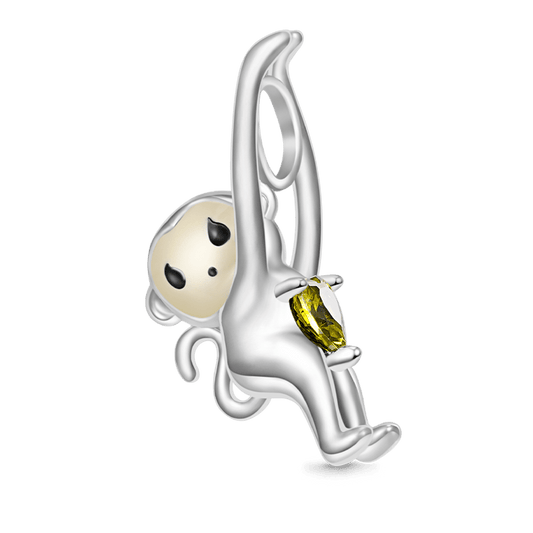 Gnoce Smart Monkey Embraces Heart Gem Charm_1