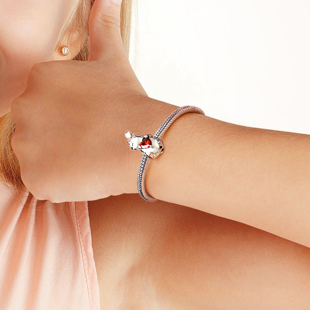 Gnoce Chinese Zodiac Rat Embraces Heart Gem Charm_5