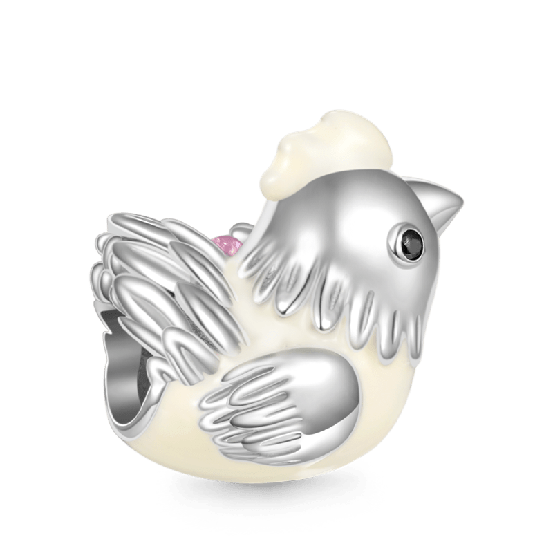 Gnoce Chinese Zodiac Rooster Embraces Heart Gem Charm_2