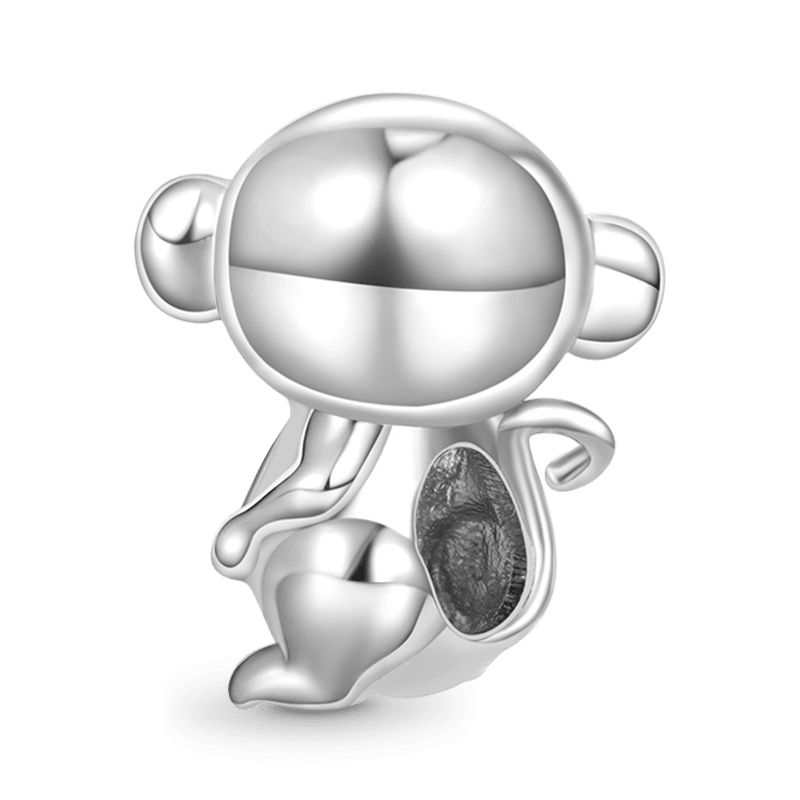 Gnoce Chinese Zodiac Monkey Embraces Heart Gem Charm_2