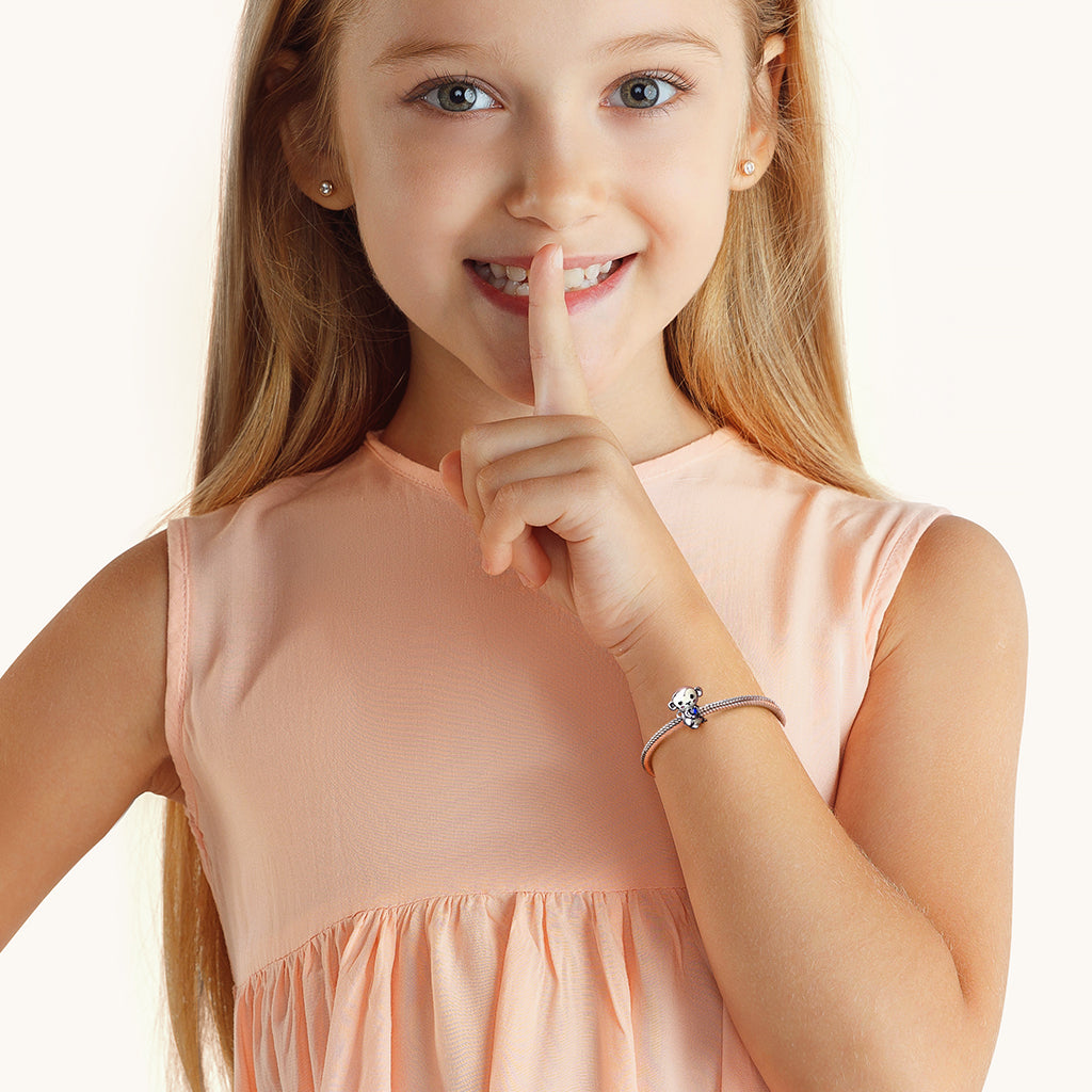 Gnoce Chinese Zodiac Monkey Embraces Heart Gem Charm_4