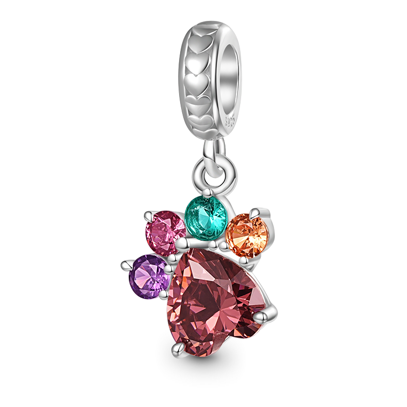 Gnoce Cute Pet Paw Pendant Dangle Charm_1