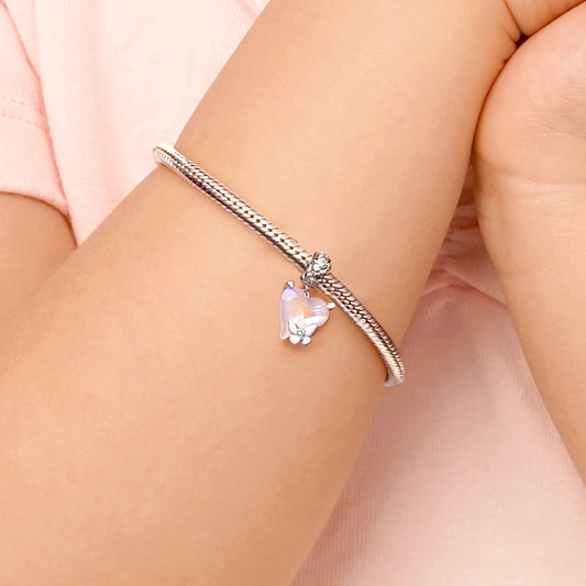 Gnoce Butterfly Love Heart Pendant Dangle Charm_6