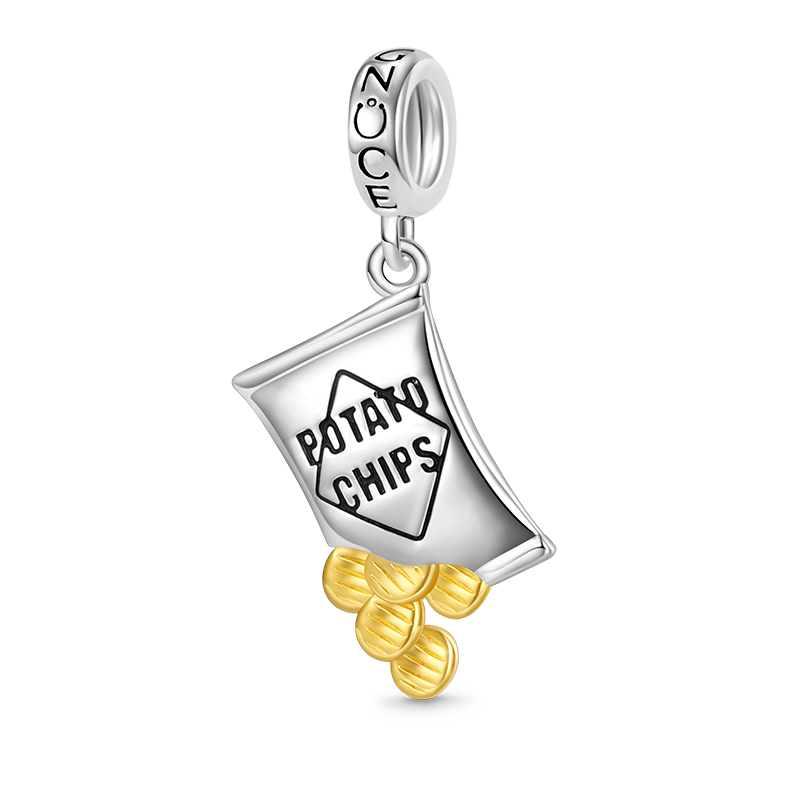 Gnoce Snack Food Potato Chips Pendant Dangle Charm_1