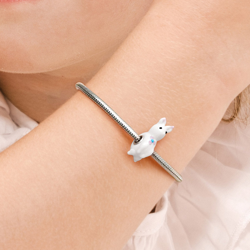 Gnoce Jumping Rabbit Murano Glass Charm_5