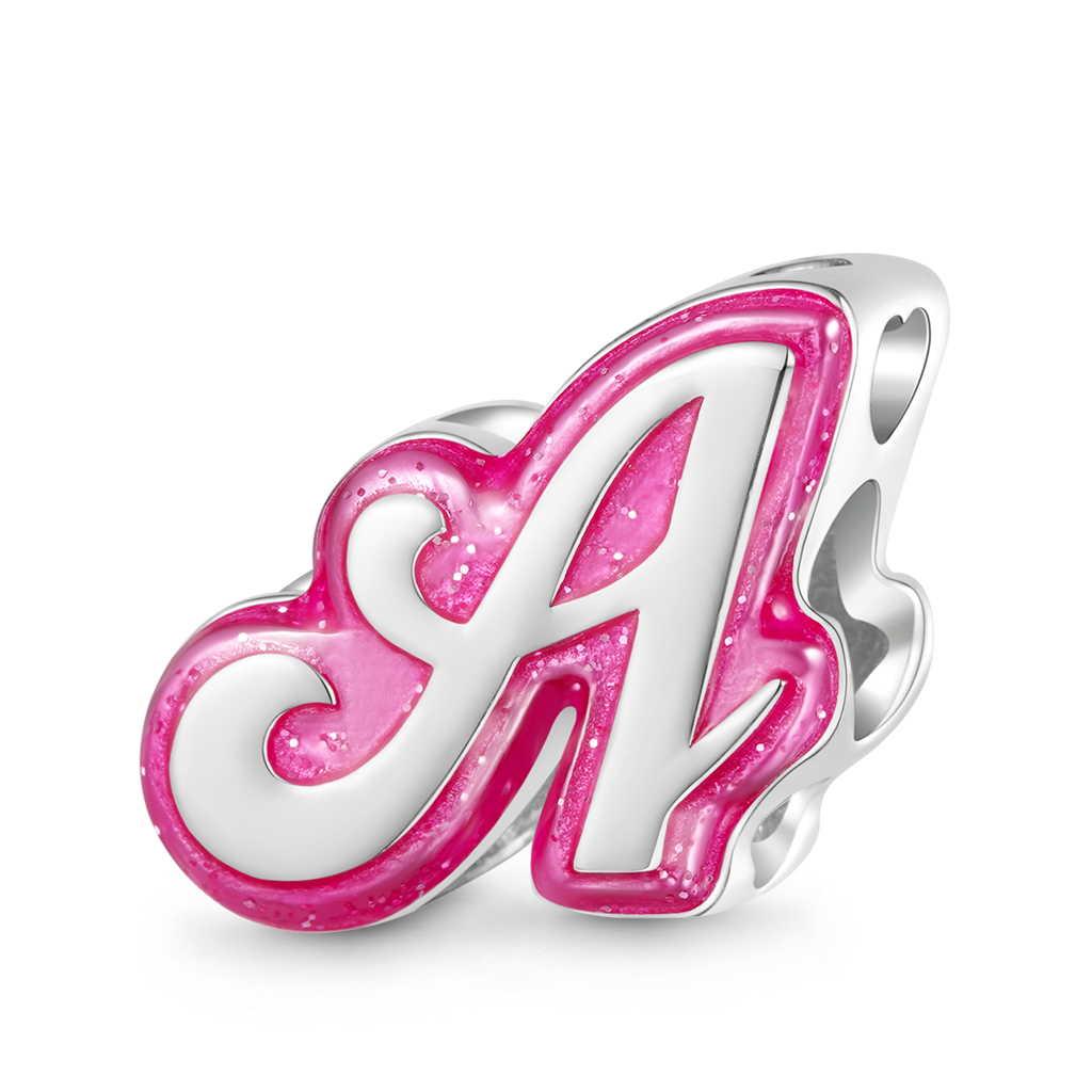 Gnoce Personalized Barbie Pink Letter Charm_1
